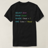 Funny SQL-Design für SQL-Programmierer DBA und DB- T-Shirt (Design vorne)