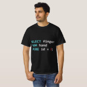 Funny SQL Query Geek Database Programmer  T-Shirt (Vorne ganz)