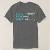Funny SQL Query Geek Database Programmer T-Shirt (Design vorne)