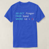 Funny SQL Query Geek Database Programmer T-Shirt (Design vorne)