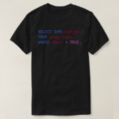 Funny SQL Tshirts Coder Programmer Tshirt Programm (Design vorne)