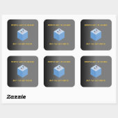 Funny Square Math Pun Stickers (Blatt)