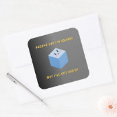 Funny Square Math Pun Stickers (Umschlag)