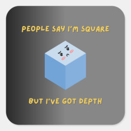 Funny Square Math Pun Stickers