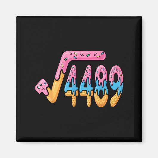 Funny Square Root 4489 Funny 67 Math Ice Cream Mem Magnet (Vorne)