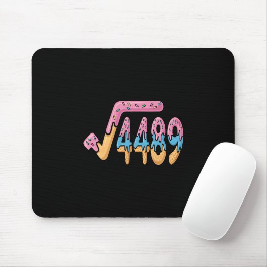Funny Square Root 4489 Funny 67 Math Ice Cream Mem Mousepad (Mit Mouse)