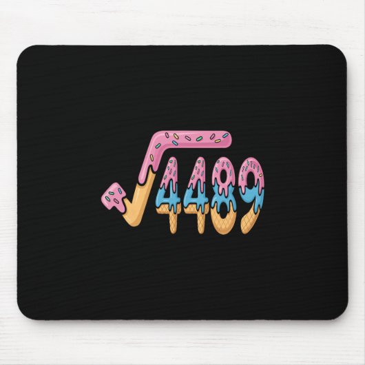 Funny Square Root 4489 Funny 67 Math Ice Cream Mem Mousepad (Vorne)