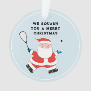 Funny Squash Player Holiday Geschenk Ornament