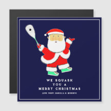 Funny Squash Sports Holiday Cards