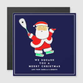 Funny Squash Sports Holiday Cards Magnetkarte