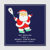 Funny Squash Sports Holiday Cards Magnetkarte (Vorderseite)