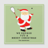 Funny Squash Sports Holiday Cards Magnetkarte (Vorderseite)