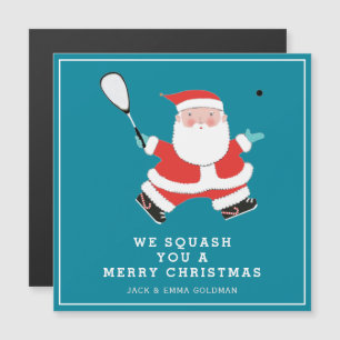 Funny Squash Sports Holiday Geschenkkarten Magnetkarte