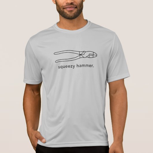 Funny Squeezy Hammer Lineman's Pliers T-Shirt (Vorderseite)