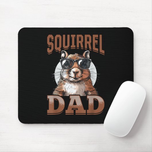 Funny Squirrel Animal Eichhörnchen Vater Mousepad (Mit Mouse)