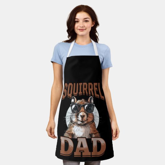 Funny Squirrel Animal Eichhörnchen Vater Schürze (Getragen)