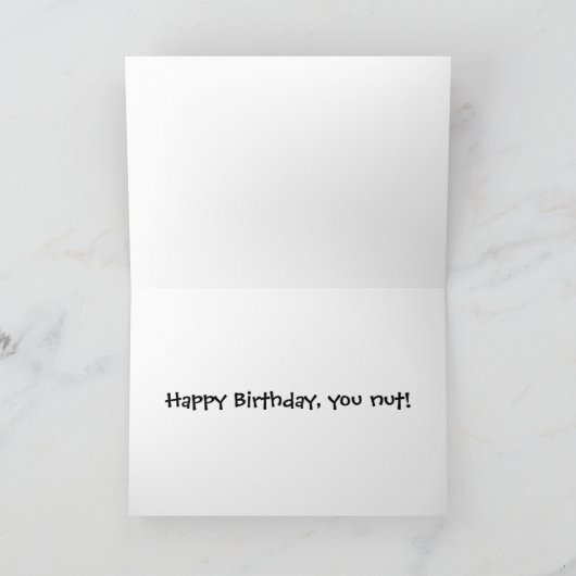 Funny Squirrel Birthday Card Karte (Innenseite)