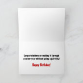 Funny Squirrel Birthday Card Karte (Innenseite)