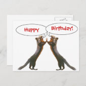 Funny Squirrel Birthday Postcard Postkarte (Vorne/Hinten)