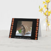 Funny Squirrel Card, Miss You, Go Nuts Karte (Gelbe Blume)