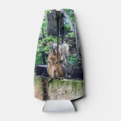 Funny Squirrel Deez Nuts Unangemessener Spaß Flaschenkühler (Rückseite)