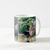 Funny Squirrel Deez Nuts Unangemessener Spaß Kaffeetasse (VorderseiteRechts)