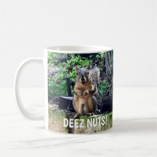 Funny Squirrel Deez Nuts Unangemessener Spaß Kaffeetasse