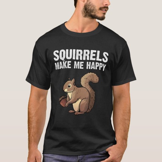 Funny Squirrel Designs For Men Women Kids Chipmunk T-Shirt (Vorderseite)