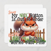 Funny Squirrel Einladung (Vorne/Hinten)