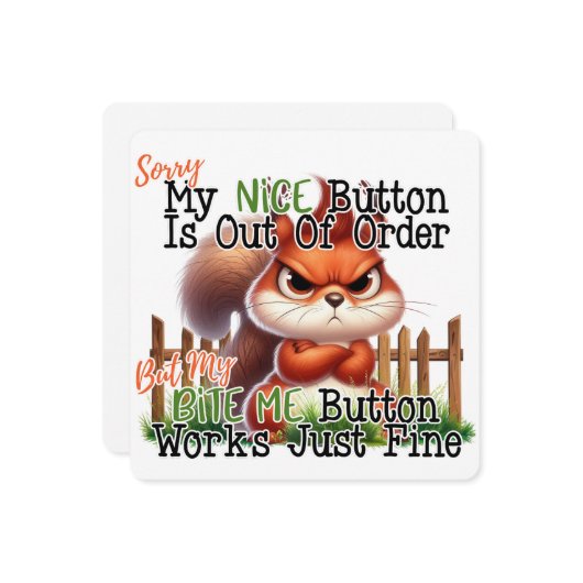 Funny Squirrel Einladung (Vorderseite/Rückseite Beispiel)