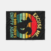 Funny Squirrel Excuse Me, Bird Feeder's Empty Agai Fleecedecke (Vorderseite (Horizontal))