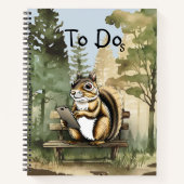Funny Squirrel Forest Scene Handy Notizblock (Vorderseite)