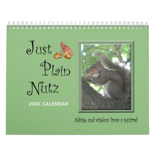 Funny Squirrel Gerade Schlicht Nutz Calendar Kalender (Titelbild)