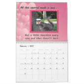 Funny Squirrel Gerade Schlicht Nutz Calendar Kalender (Feb 2027)