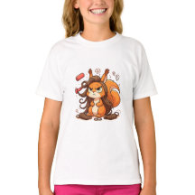 Funny Squirrel Illustration - Glamour Bad Hair D