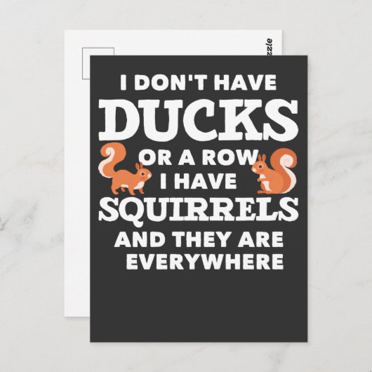 Funny Squirrel Joke Unglaublich witzig Rodent Spaß Postkarte (Vorne/Hinten)