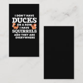Funny Squirrel Joke Unglaublich witzig Rodent Spaß Visitenkarte (Vorne/Hinten)