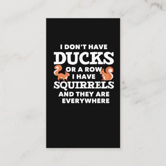 Funny Squirrel Joke Unglaublich witzig Rodent Spaß Visitenkarte (Vorderseite)