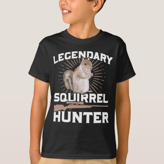 Funny Squirrel Junting Zitat Fresser Tierjäger T-Shirt (Vorderseite)