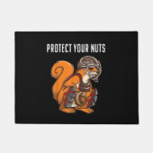 Funny Squirrel Lover Baseball Catcher Geschenk Boy Fußmatte (Vorderseite)