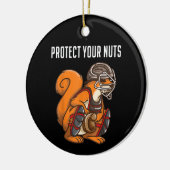 Funny Squirrel Lover Baseball Catcher Geschenk Boy Keramik Ornament (Links)