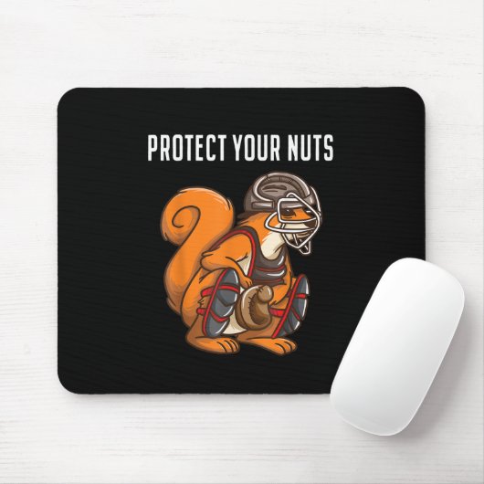 Funny Squirrel Lover Baseball Catcher Geschenk Boy Mousepad (Mit Mouse)