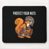 Funny Squirrel Lover Baseball Catcher Geschenk Boy Mousepad (Vorne)