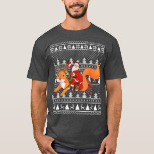Funny Squirrel Lover Santa Riding Eichhörnchen Ugl T-Shirt