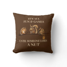Funny Squirrel Pillow All Fun & Games Bis