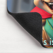 Funny Squirrel Pizza Nuts Design Mousepad (Ecke)