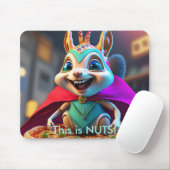 Funny Squirrel Pizza Nuts Design Mousepad (Mit Mouse)