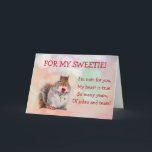 Funny Squirrel Poetry Birthday Karte<br><div class="desc">Zeigen Sie Ihrem Liebsten,  wie sehr Sie ihn/sie mit dieser albernen Eichhörnchen-Poesie-Karte Liebe haben. Erstellen Sie Ihren eigenen Reim und lasse die Romantik beginnen. Danke,  dass du gesucht hast! Foto ©Christine Greenspan</div>