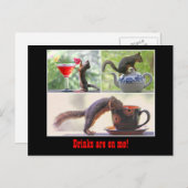 Funny Squirrel Postcard Postkarte (Vorne/Hinten)