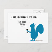Funny Squirrel Postcard Postkarte (Vorne/Hinten)
